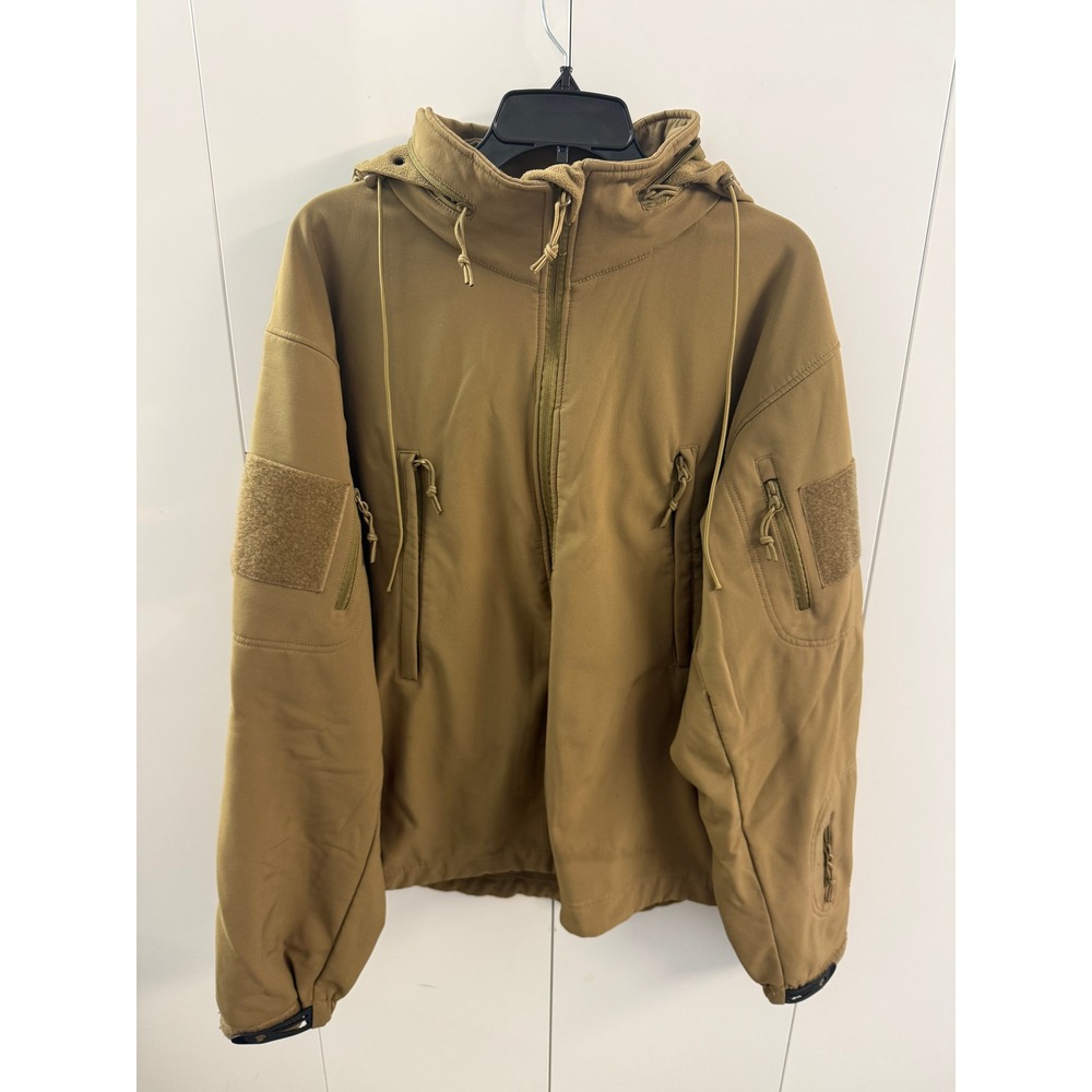 Rothco Tactical Softshell Jacket Coyote Brown Tan Hooded Utility Field Coat XL